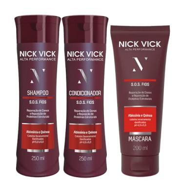 Imagem de kit Nick Vick Sos Shampoo Condicionador e Máscara