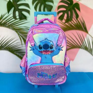 Imagem de Mochila Escolar Infantil Stitch Pelúcia Lançamento Inédito Original Li