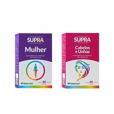 Imagem de Kit Supra Mulher + Supra Cabelos E Unhas 60 Caps - Herbamed