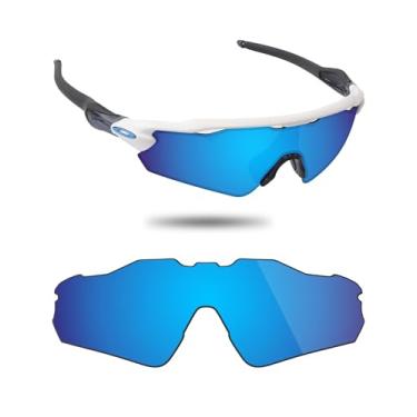 Imagem de Fiskr Lentes polarizadas de substituição compatíveis com óculos de sol Oakley Radar EV Pitch OO9211, resistente a impactos e ajuste perfeito - azul gelo