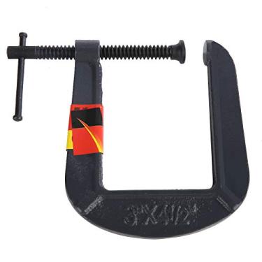 Imagem de lyrlody Crampo C Pesado Com Haste Espiral Especial, Grampo de Aço Robusto para Madeira Versátil, Alça Extra, Criada a Partir de Aço Resistente Com Tratamento Térmico, para Carpintaria DIY (Espessura