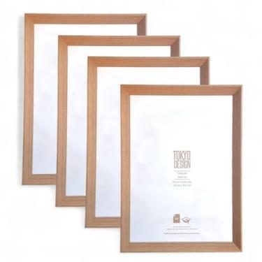 Imagem de Kit 4 Moldura A4 Porta Certificado Diploma Acetato 21x29,7cm - Mkt Mul