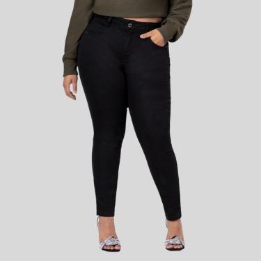 Imagem de CALÇA JEANS FEMININA CHAPA BARRIGA PRETA PLUS SIZE-Feminino