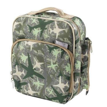 Imagem de Lancheira isolada com bolso para lanche e suporte para garrafa de água - lancheira escolar para meninos ou crianças mantém a comida mais quente ou fria por mais tempo - bolsa reutilizável cabe na