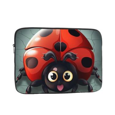 Imagem de Capa para laptop com desenho de joaninha de 10 polegadas bolsa de transporte para computador à prova de choque capa protetora para notebook bolsa portátil para laptop bolsa à prova d'água para homens