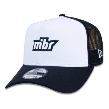 Imagem de BONE 9FORTY A-FRAME TRUCKER MIBR MADE IN BRAZIL SNAPBACK ABA CURVA PRETO E BRANCO BRANCO NEW ERA-Masculino