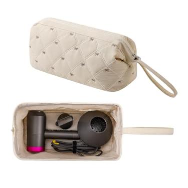 Imagem de GISMTR Bolsa de viagem para secador de cabelo Shark Flexstyle Dyson Airwrap impermeável à prova de poeira organizador de viagem para secador de cabelo Revlon Styler, Off-white, Bonito