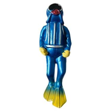 Imagem de Enfeite Mergulhador Reto com Boia Azul Aquário Beteira - Ace Pet