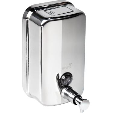 Imagem de Dispenser Sabonete/Álcool Gel - 1300ml | Aço Polido Manual