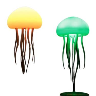 Imagem de Luminária de Água-Viva LED com controle por voz – Decoração Relaxante e Terapêutica para Quarto, Sala e Escritório