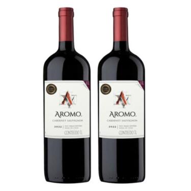 Imagem de Kit 2 Vinho Tinto Chileno Cabernet Sauvignon Aromo 1L