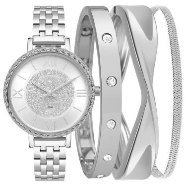 Imagem de Kit Relógio Euro Feminino Soul Prata - EU2036YVS/K4K