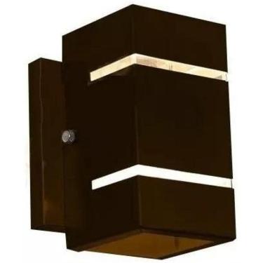 Imagem de Arandela Dois Fachos Frisos Efeito Uso Externo 1401 Marrom