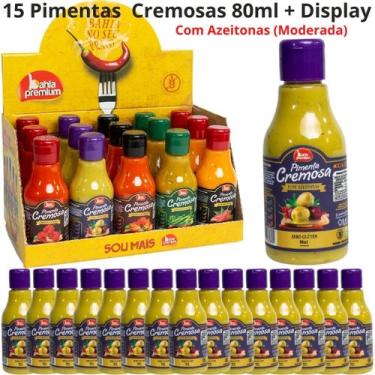 Imagem de Molho Pimenta Cremosa Display Bahia Pemium 80ml Mix Com 15 (escolha os