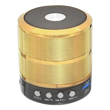 Imagem de Caixinha De Som Grasep D-Bh887 Portátil Bluetooth Dourado