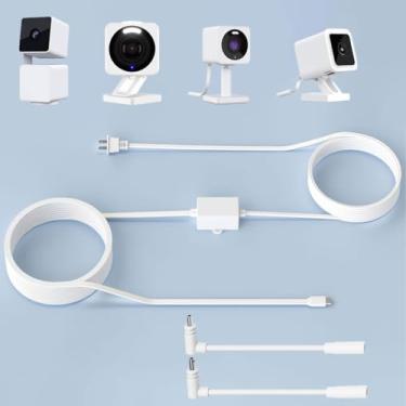 Imagem de Uogw - Adaptador de energia para exteriores de 20 pés/6 m, compatível com Wyze Cam Pan v3, Wyze Cam V4, Wyze OG, Wyze Cam Pan v2, Wyze Cam v3 e v3 Pro, WYZE Battery Cam Pro, adaptador de 5 V 2A,