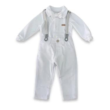 Imagem de Conjunto Batizado Bebê Menino Body Plush Calça Paraiso 14643