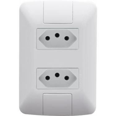 Imagem de Cj tomada dupla 20a 4x2 - tramontina aria - 57241/066