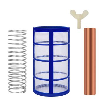 Imagem de Kit Substituição para Ionizador Piscina, 10,4x1,8cm Ânodos Cobre Substituição com Base Filtro Ânodo Cobre Parafuso Mola Aplicável Universalmente a Geradores Iões Solares