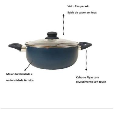 Imagem de Jogo de Panelas Cerâmica Premium 8 Peças Vanilla Ibiza - casambiente