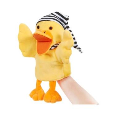 Imagem de Fantoches De Mão De Pato Fofo Para Crianças Brinquedo De Pelúcia De Al