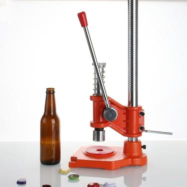 Imagem de Máquina De Tampar Manual, Ferramenta De Tampador De Garrafa De Cerveja Com Base Antiderrapante E Alça Ajustável, Crimpador De Metal Forte Resistente Para Cerveja Caseira E Refrigerantes