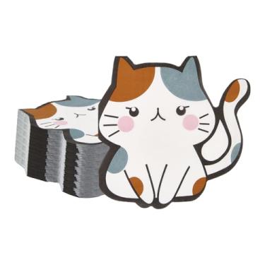 Imagem de Ottin Kitten Paper Napkins, 80 Counts, 3-Ply, Disposable Paper Napkins for Cat Birthday Parties, Kids' Animal-Themed Tables, Zoo Baby Showers & Kids' Party Decor