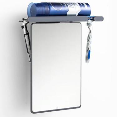 Imagem de Espelho de chuveiro TAILI Fogless com suporte de barbear e sucção anti