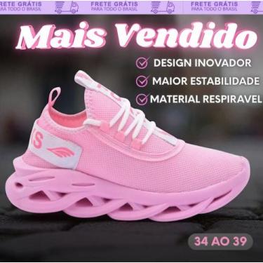 Imagem de Tênis feminino casual academia meia elástico treino corrida - SEM MARC