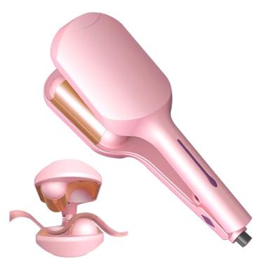 Imagem de Modelador de cachos ondulado, varinha ondulada de 4 cm com 4 configurações de temperatura, varinha de cachos de aquecimento rápido 30S, ondulador de cabelo de cerâmica de 20 milhões de íons negativos