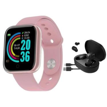 Imagem de Relógio Digital Smart D20 Pro Atualizado e Fone sem Fio Bluetooth - Sm