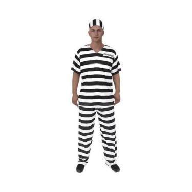 Imagem de Fantasia De Presidiário Laranja Para Adultos, Macacão De Detento Para 