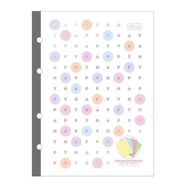 Imagem de Monobloco colegial Happy 4 furos sem pauta 80 fls Tilibra