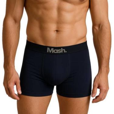 Imagem de Kit Com 2 Cuecas Modelo Boxer Em Micromodal Mash, P, Azul marinho