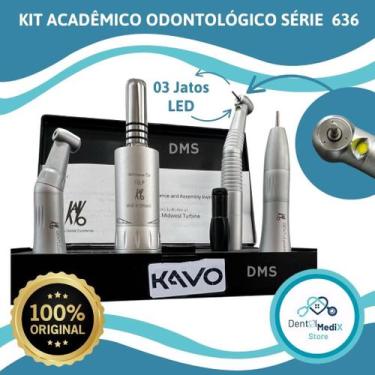 Imagem de KIT ACADEMICO ODONTOLOGICO KAVO SÉRIE 636 CP COM LED Peças de mão Odon