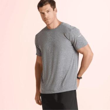 Imagem de Camiseta Lupo Sport T-Shirt Poliamida Basic 77085-004, Mescla grafite,