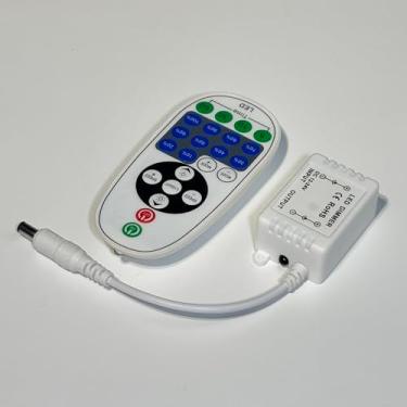 Imagem de Dimmer com controle remoto para sinal de neon, faixa de luzes de LED de cor única, controle remoto de 23 teclas para fita de LED de 12 V com conector CC