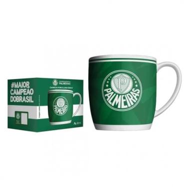 Imagem de Caneca de Porcelana Palmeiras 360ml  Oficial Licenciada Café e Bebidas