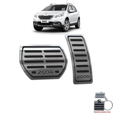 Imagem de Pedaleira Aço Inox Peugeot 2008 2015/2019 Automático Preto
