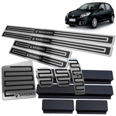Imagem de Soleira Pedaleira Descanso Sandero 2008 A 2013 Preto AR