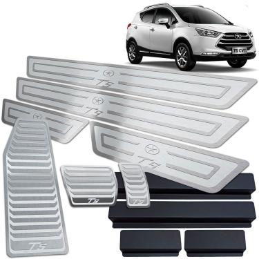 Imagem de Pedaleira Automático Descanso Soleira Jac T5 2016 2019 Prata