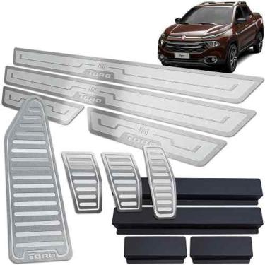 Imagem de Descanso Pedaleira Manual Soleira Fiat Toro 2016 2021 Prata