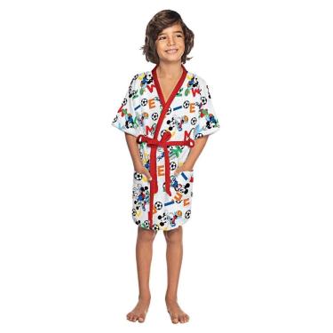 Imagem de Roupao Felpudo Infantil Quimono Estampado Mickey M Lepper