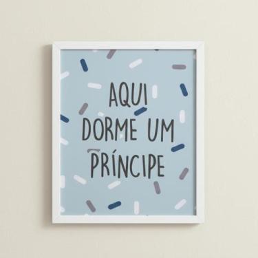 Imagem de Quadro Decorativo Quarto Infantil Menino Bebê 25x30 Moldura - IC, prin