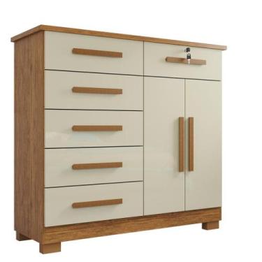 Imagem de Cômoda 02 Portas 06 Gavetas e 01 Chave Itália Com Sapateira - Tudo de 