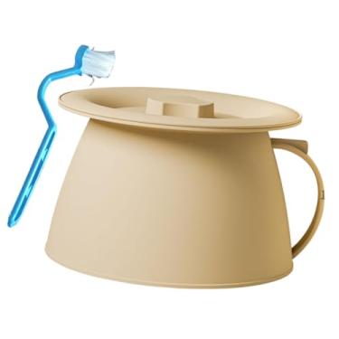 Imagem de Ysyqkn Bacia de cabeceira com tampa, vaso sanitário multiuso, mictório para quarto, ambientes internos, adultos, mulheres, homens, crianças, Amarelo