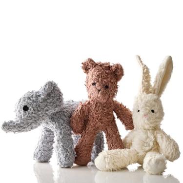 Imagem de Brinquedos para cães de algodão durável de pelúcia com enchimento de coco para todas as raças de animais de estimação, elefante urso coelho (sem cesta), tamanho único