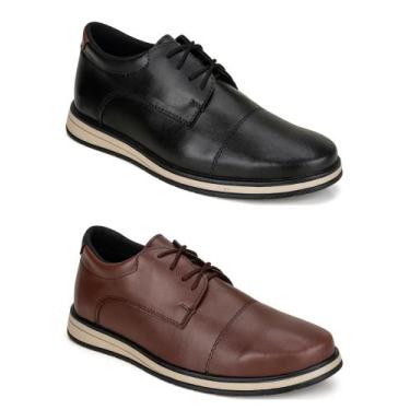 Imagem de Kit 2 Sapato Social Masculino Mocassim Estiloso Loafer Elegante Tenden