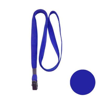 Imagem de Cordão para Crachá Acp Tecido Ref 804 C/10, Azul