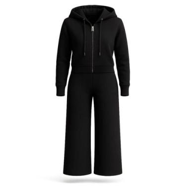 Imagem de Conjunto Tricot Modal Feminino Com Jaqueta Casaco Inverno - Feminine C